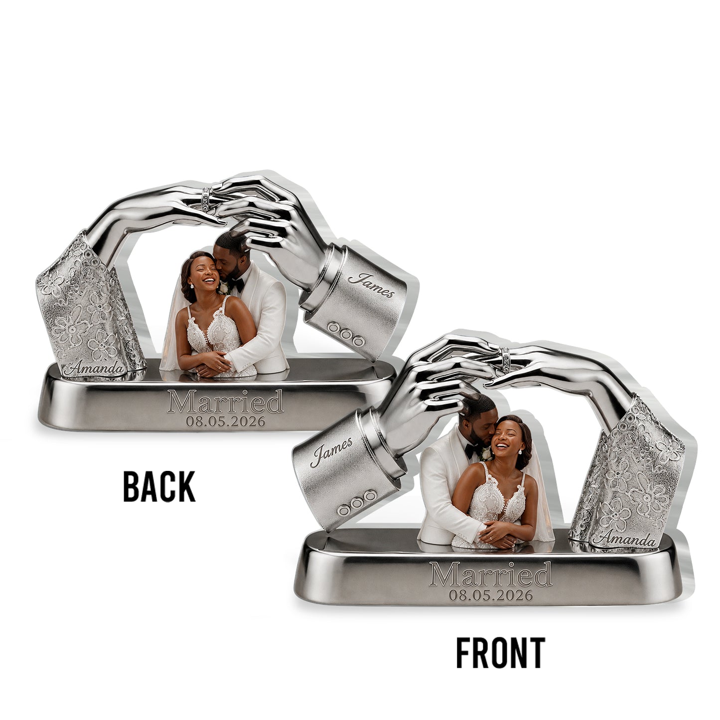 From This Moment On - Anniversary Engaged Married Gift - Personalized Couple 2-Side Printed Acrylic Plaque