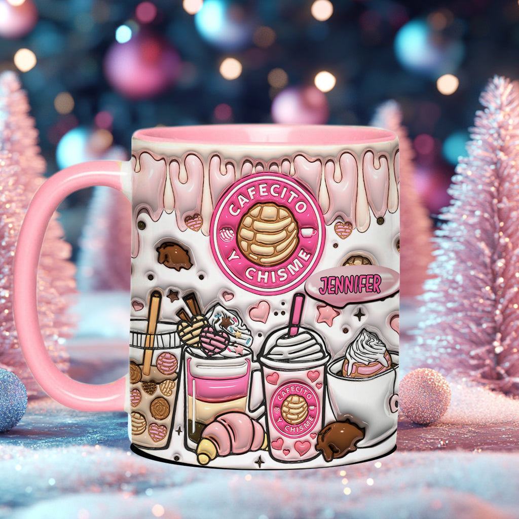 Cafecito Y Chisme – personalisierte Kaffee-Akzent-Tasse