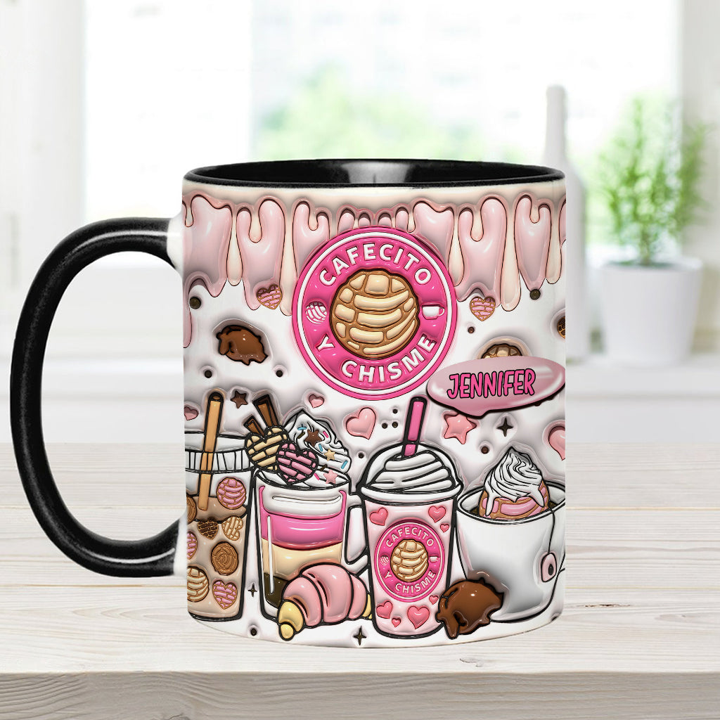 Cafecito Y Chisme – personalisierte Kaffee-Akzent-Tasse