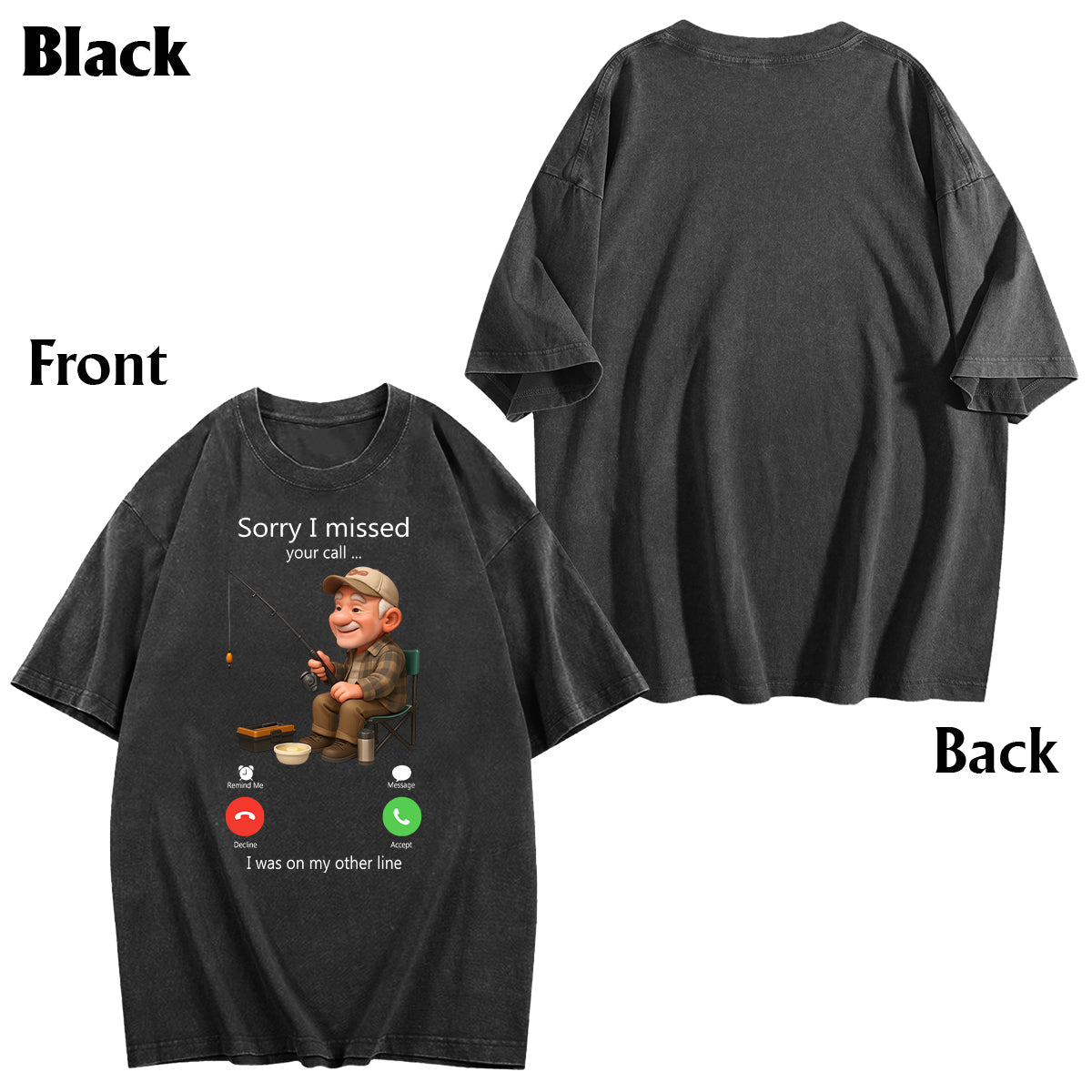 Désolé d'avoir manqué votre appel - T-shirt de pêche personnalisé