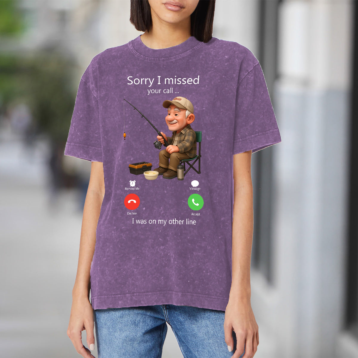 Désolé d'avoir manqué votre appel - T-shirt de pêche personnalisé