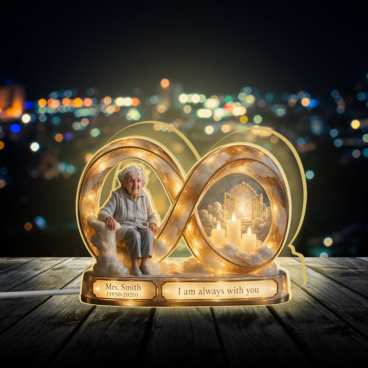 Cadeau commémoratif personnalisé, un bel objet pour honorer un être cher - Lampe de nuit LED acrylique personnalisée