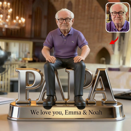 Custom Any Photo Best Gift For Dad, Grandpa - Personalized Father Custom Shaped Acrylic Plaque