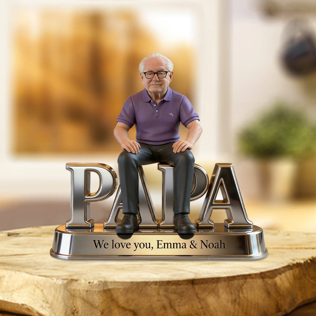 Custom Any Photo Best Gift For Dad, Grandpa - Personalized Father Custom Shaped Acrylic Plaque