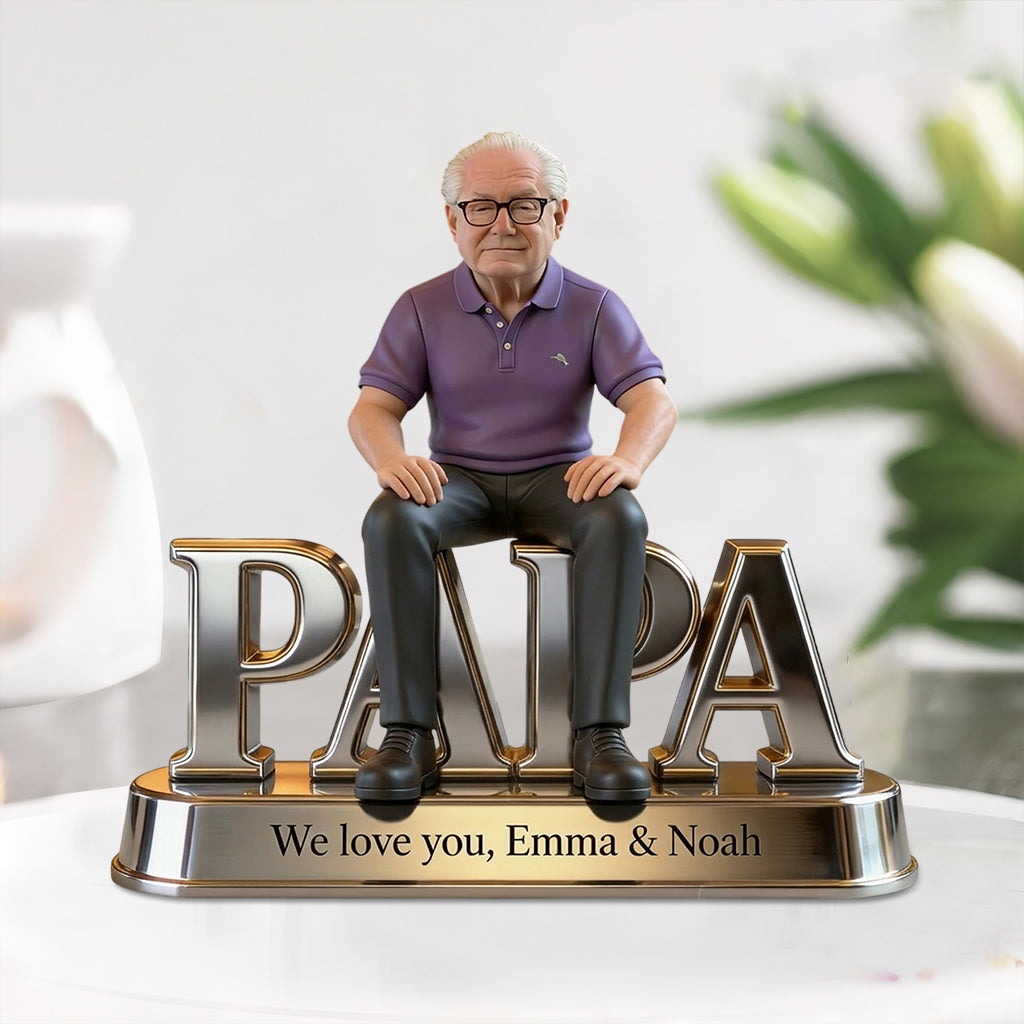 Custom Any Photo Best Gift For Dad, Grandpa - Personalized Father Custom Shaped Acrylic Plaque