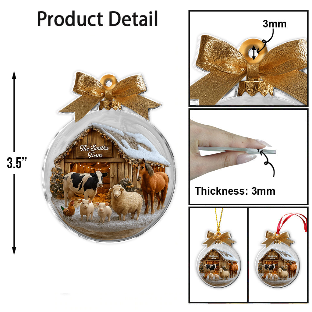 Christmas On The Farm - Personalized Farmer Ornament