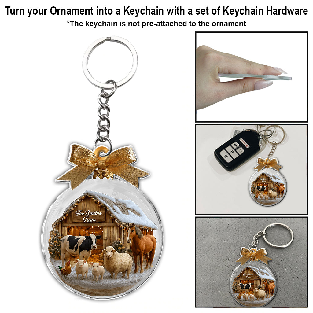 Christmas On The Farm - Personalized Farmer Ornament