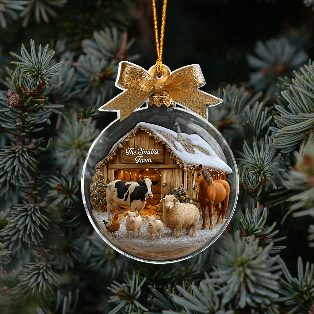 Christmas On The Farm - Personalized Farmer Ornament