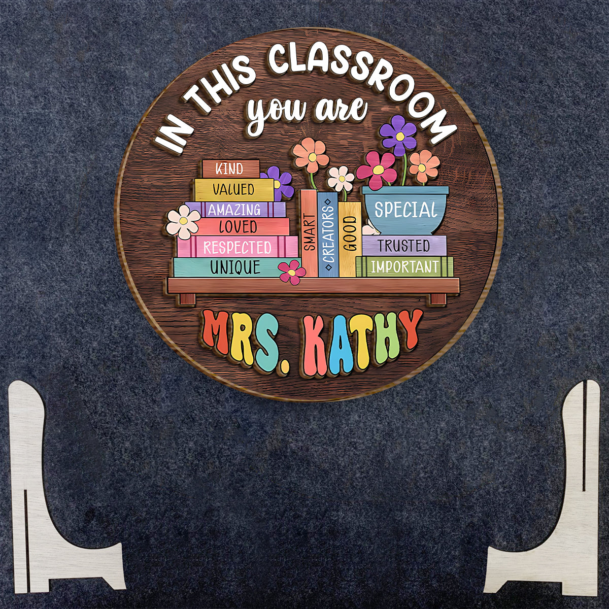 Back To School, Teacher Gift Idea - Personalized Teacher 2 Layered Wood Sign / Wood Plaque