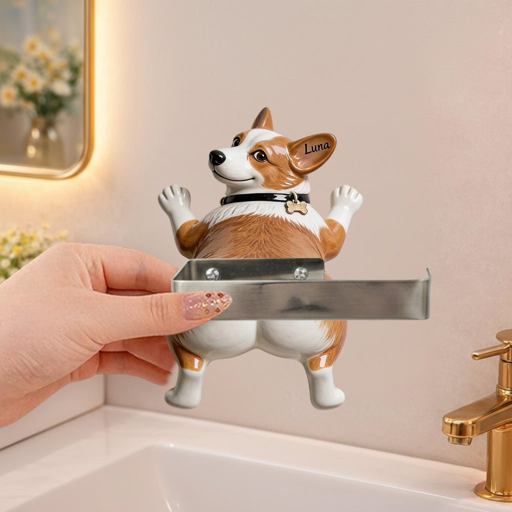 Cheeky Wall Buddy - Personalized Dog Toilet Paper Holder