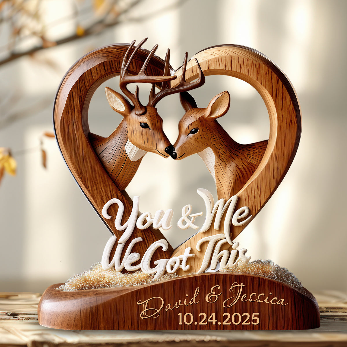 You And Me We Got This - Personalized Hunting Custom Shaped Acrylic Plaque