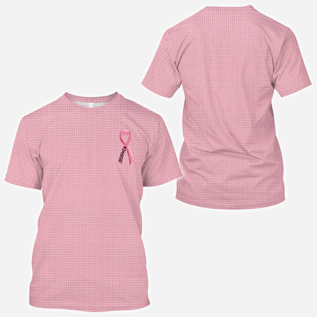 Pink Ribbon - Personalized Breast Cancer Awareness All Over Shirt