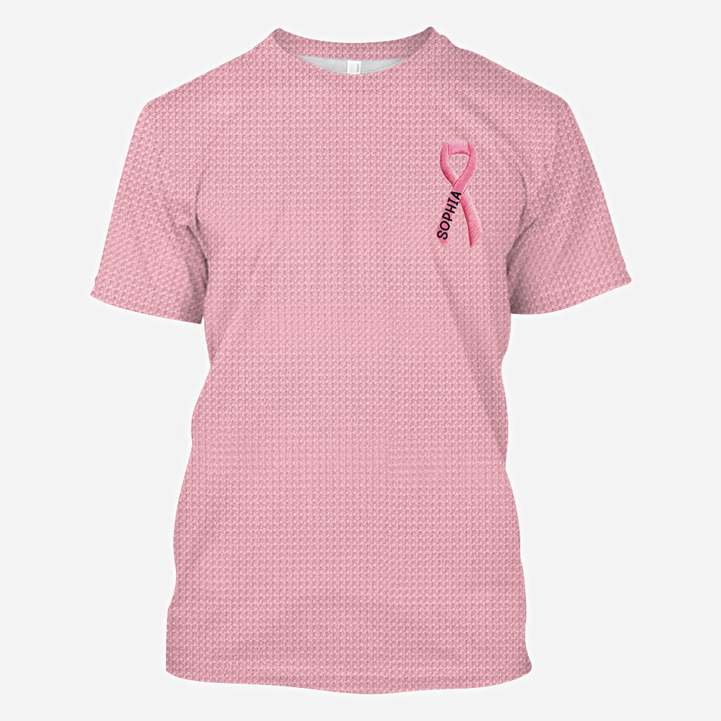 Pink Ribbon - Personalized Breast Cancer Awareness All Over Shirt