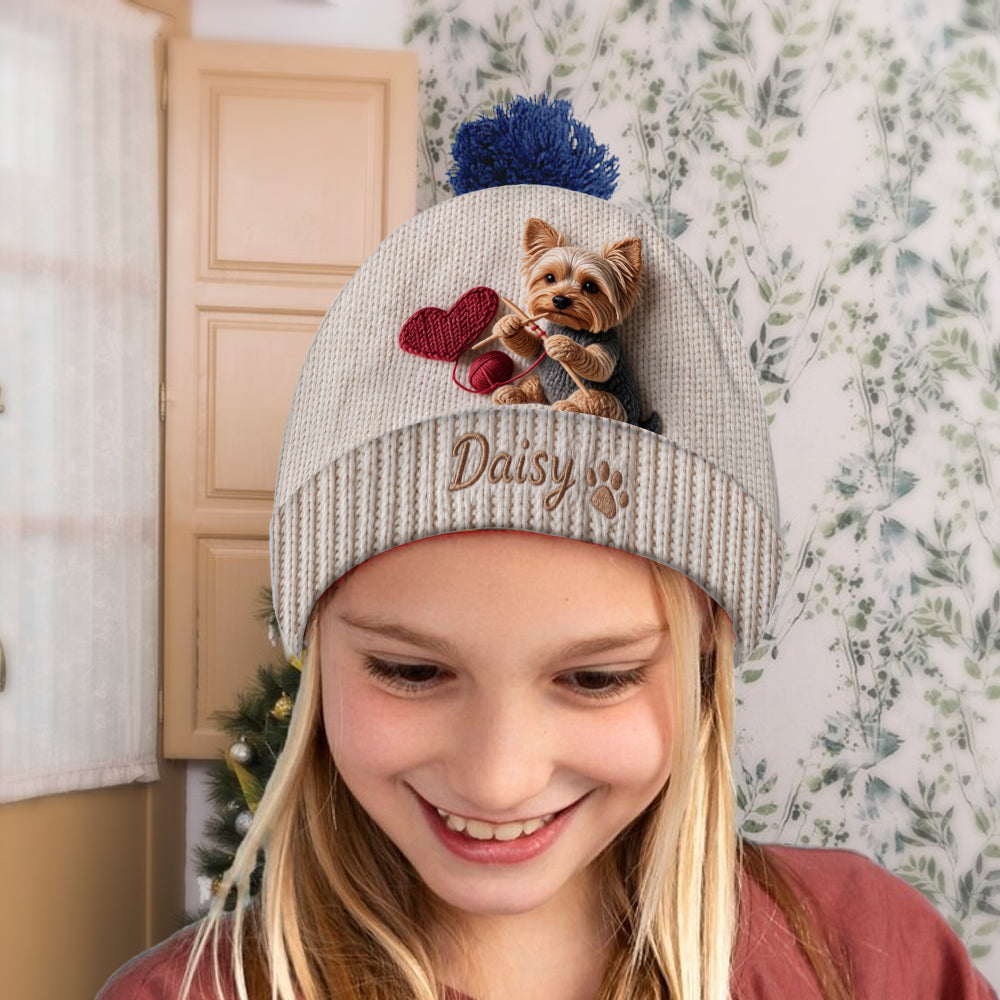 Merry Christmas - Personalized Dog Beanie Hat