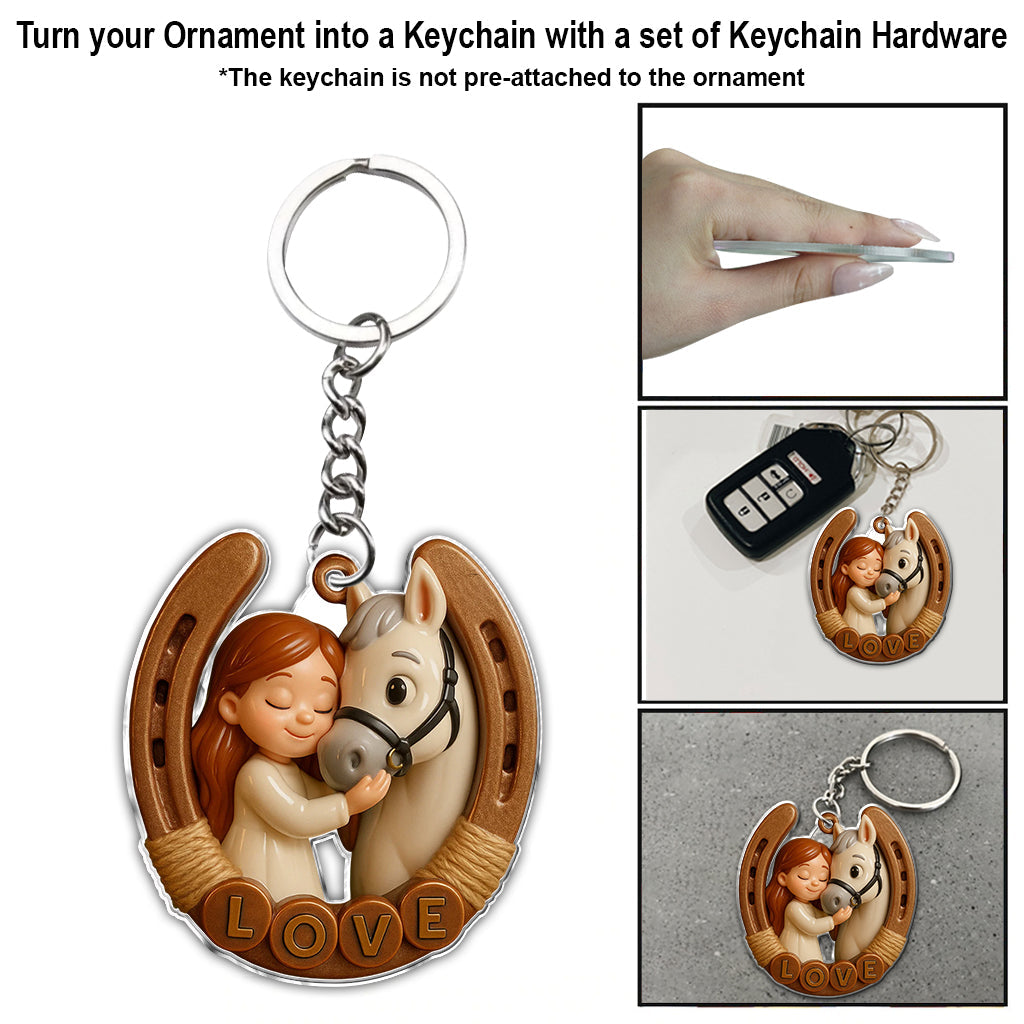 All You Need Is Love And A Horse - Personalized Horse Ornament