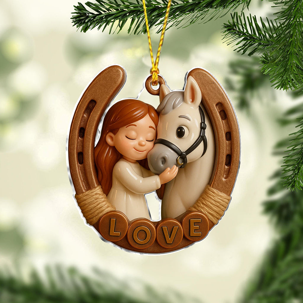 All You Need Is Love And A Horse - Personalized Horse Ornament
