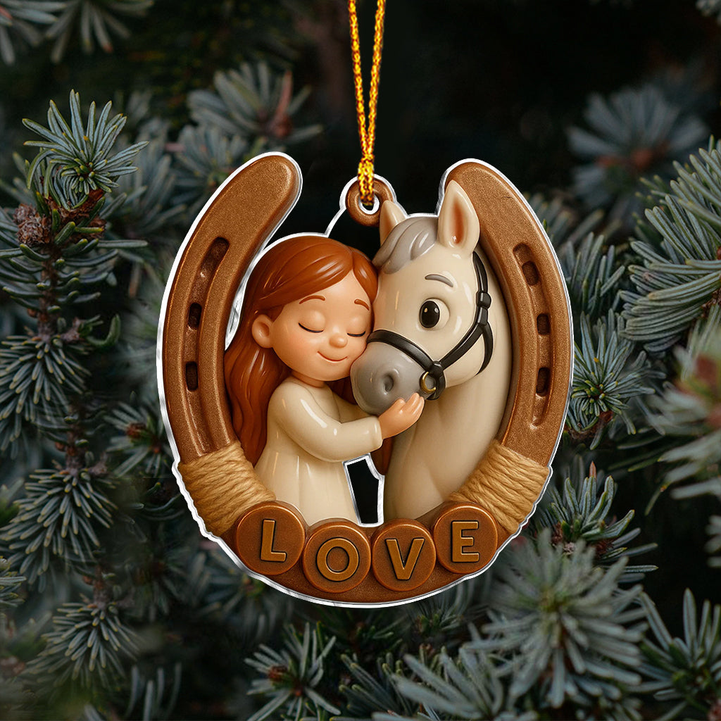 All You Need Is Love And A Horse - Personalized Horse Ornament