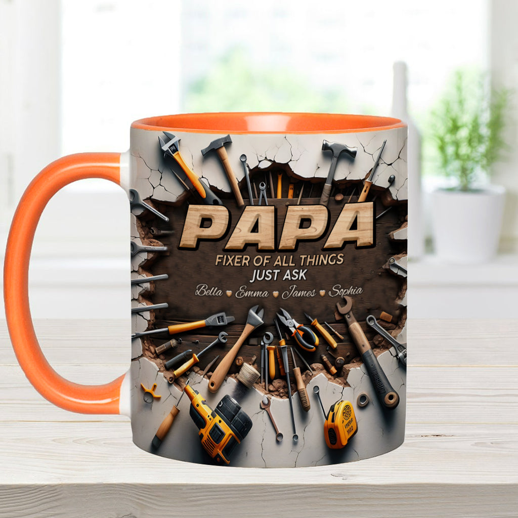 Best Dad/ PaPa Ever - Personalized Father Accent Mug
