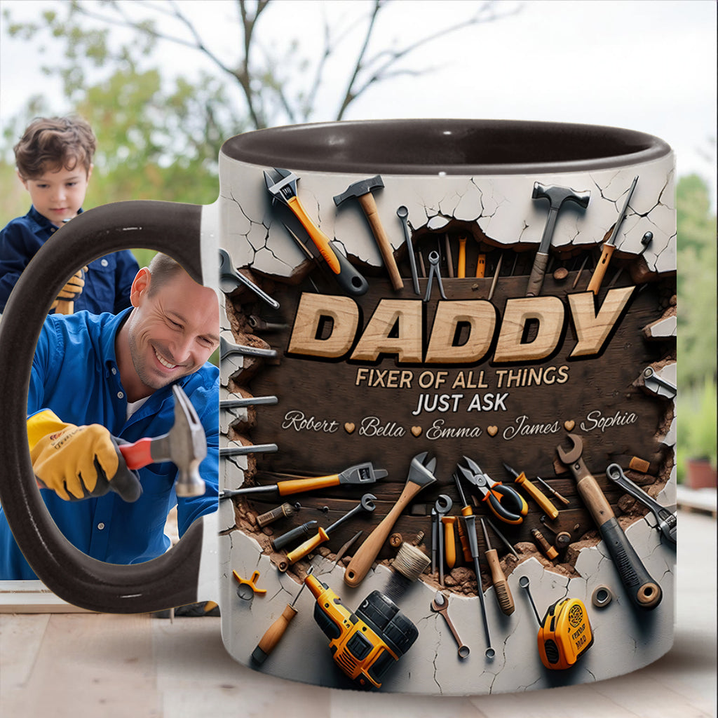 Best Dad/ PaPa Ever - Personalized Father Accent Mug