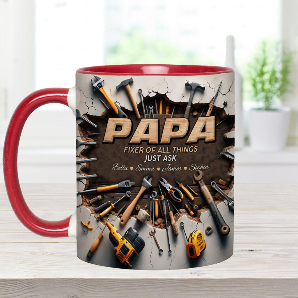 Best Dad/ PaPa Ever - Personalized Father Accent Mug