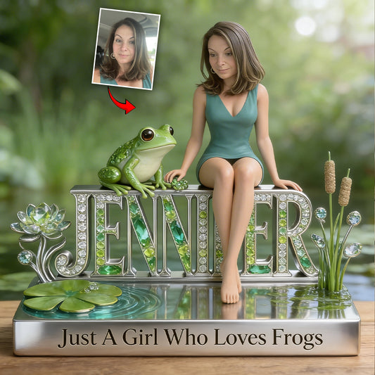 Just A Girl Who Loves Frogs - Personalized Frog Custom Shaped Acrylic Plaque