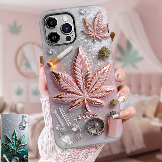 Magic Leaf – Personalisierte Handyhülle mit Cannabis-Vollbilddruck