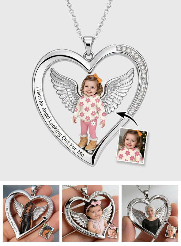 Custom Any Photo - Personalized Memorial Shaped Metal Pendant Necklace