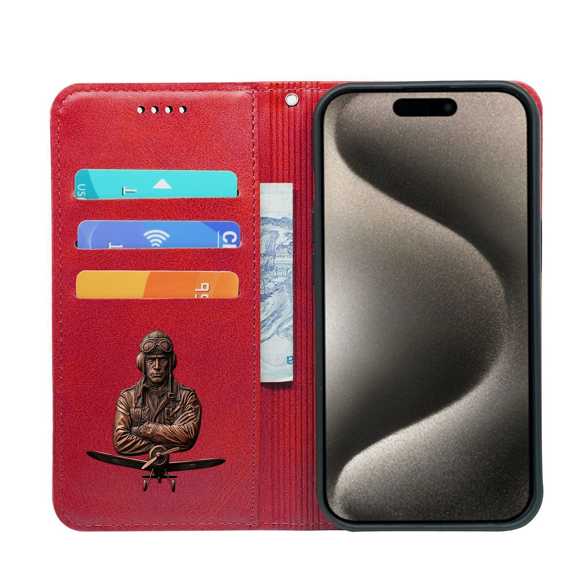 The Sky Is Not The Limit - Personalized Pilot Wallet Phone Case With Strap