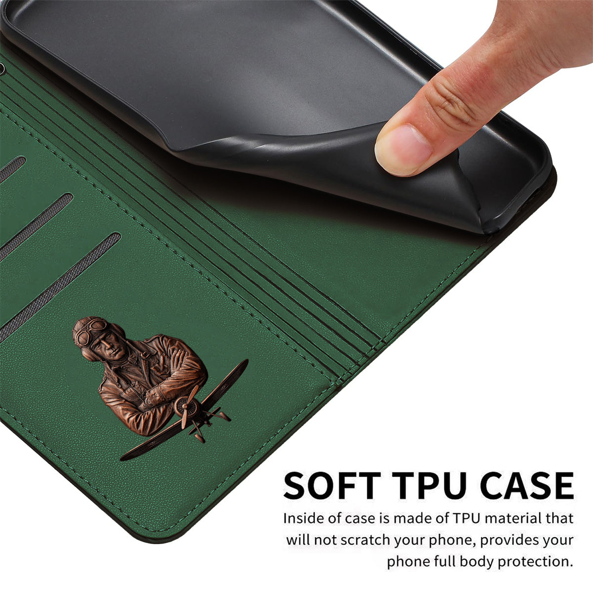 The Sky Is Not The Limit - Personalized Pilot Wallet Phone Case With Strap