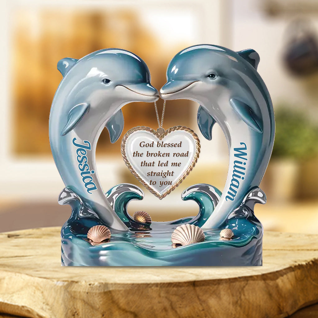 From One Heart To Another, Always - Personalized Couple Custom Shaped Acrylic Plaque