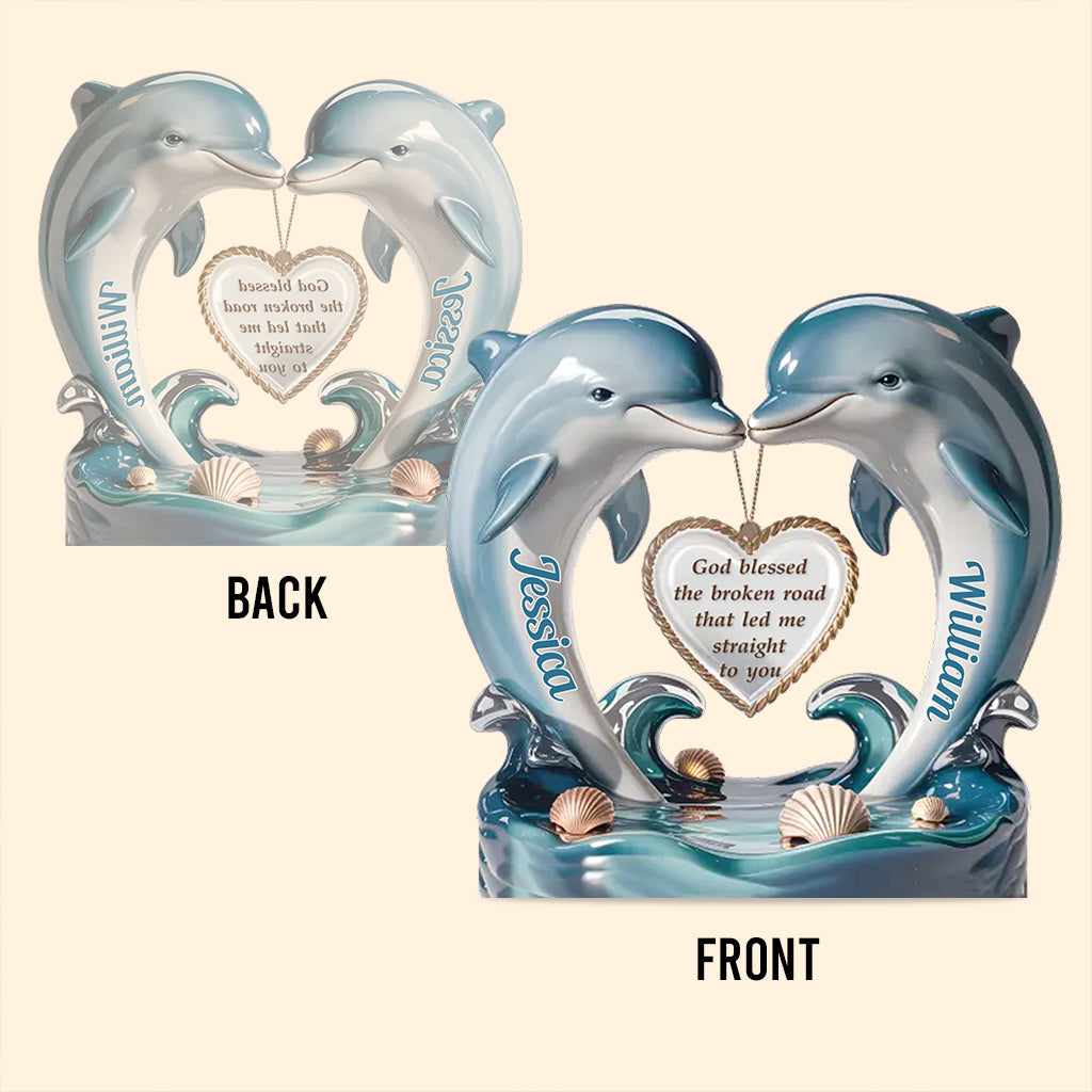 From One Heart To Another, Always - Personalized Couple Custom Shaped Acrylic Plaque