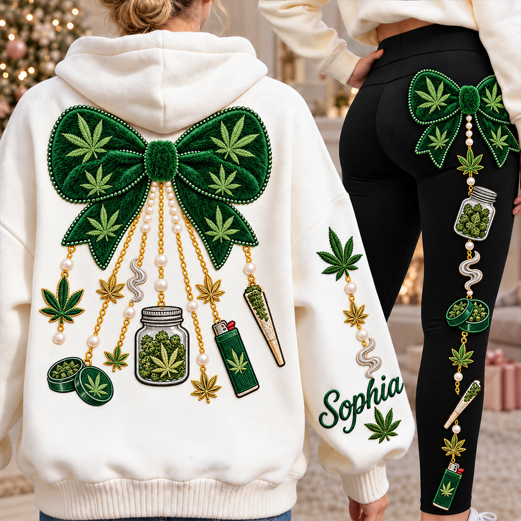 Joyeux Noël - Sweat à capuche et leggings personnalisés
