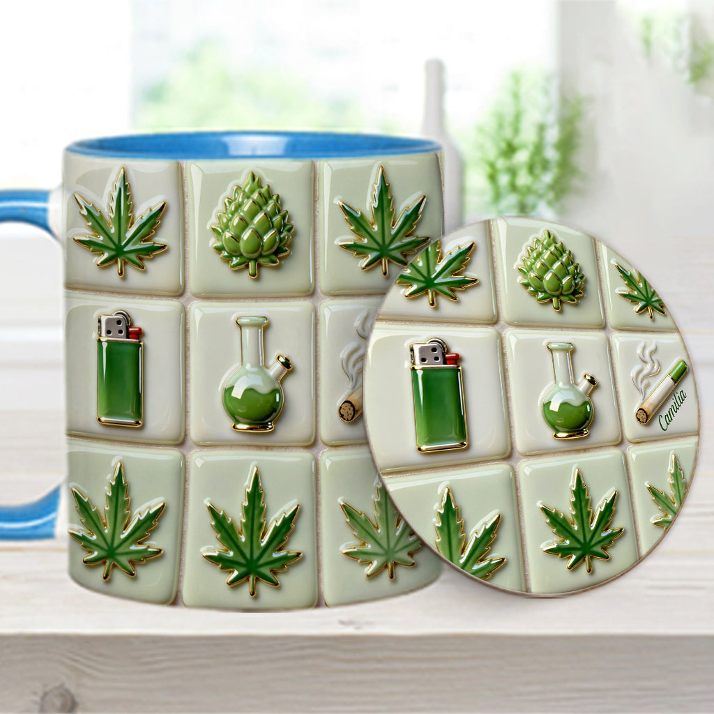 Green Magic Leaf - Personalized Weed Accent Mug