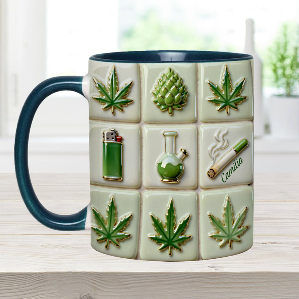 Green Magic Leaf - Personalized Weed Accent Mug