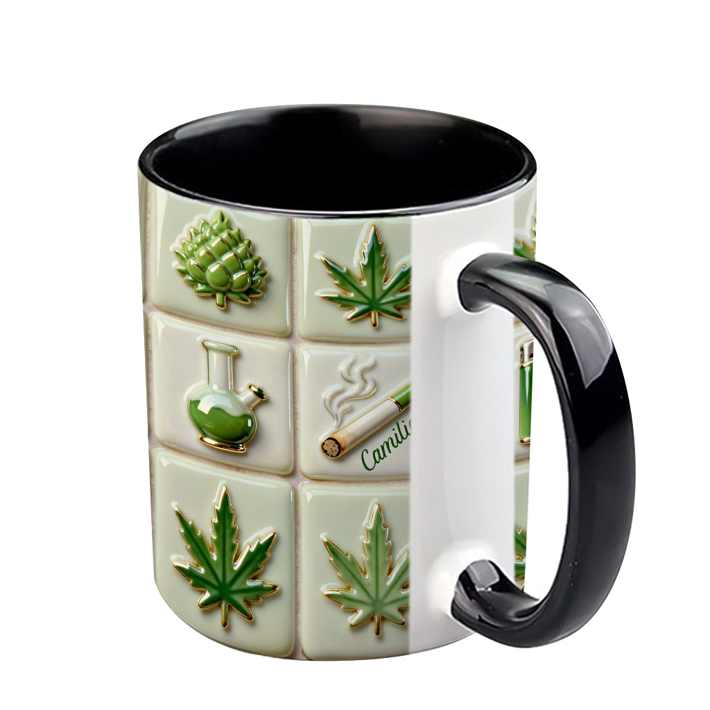 Green Magic Leaf - Personalized Weed Accent Mug