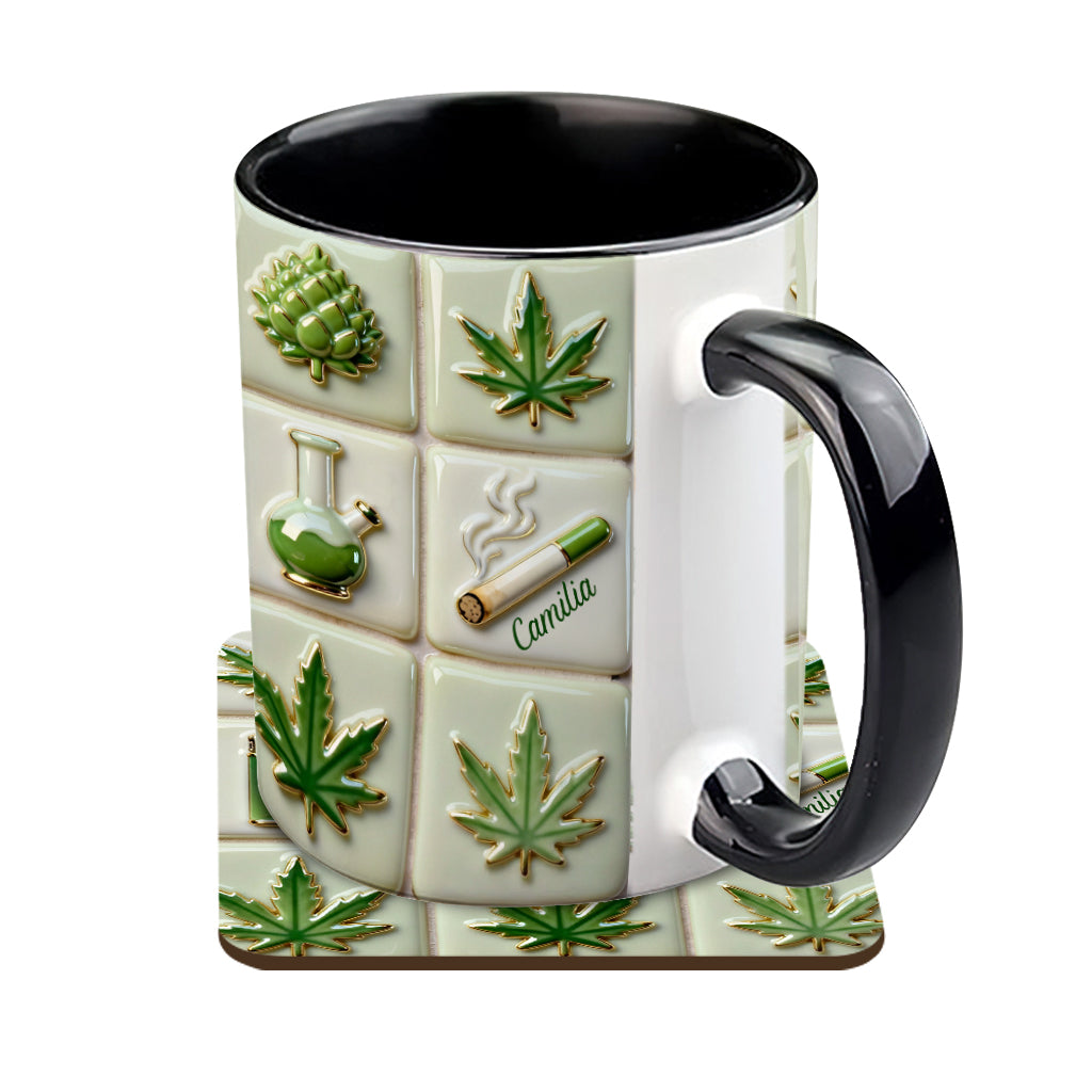 Green Magic Leaf - Personalized Weed Accent Mug