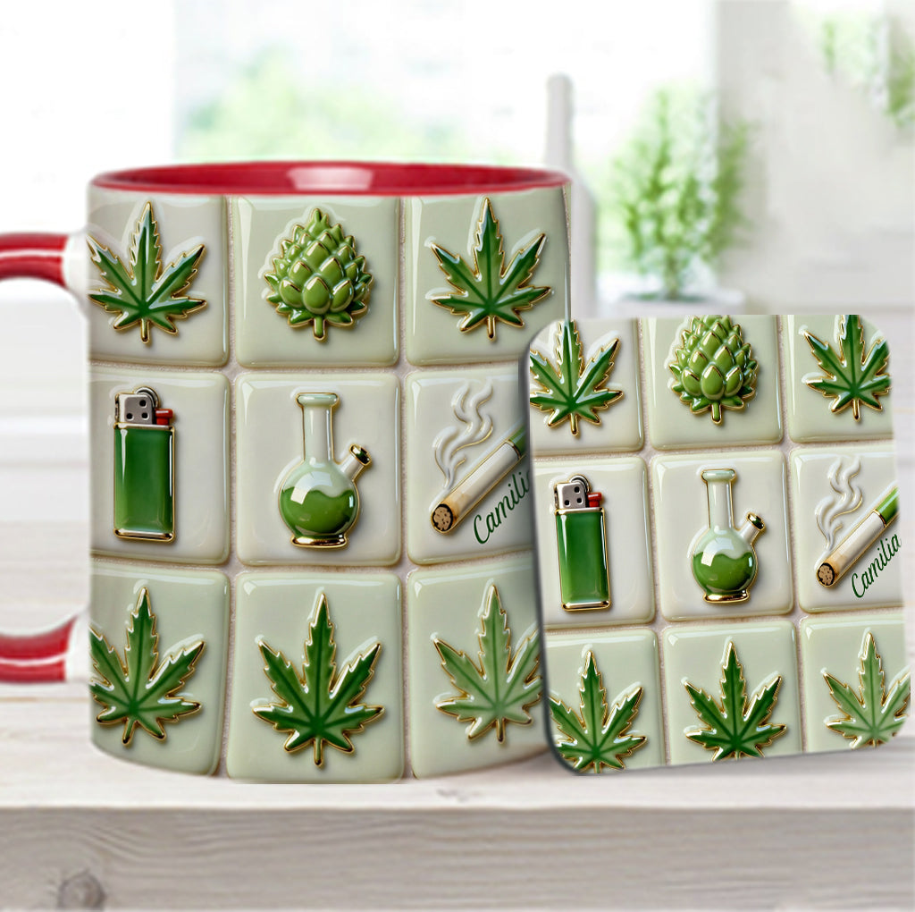 Green Magic Leaf - Personalized Weed Accent Mug