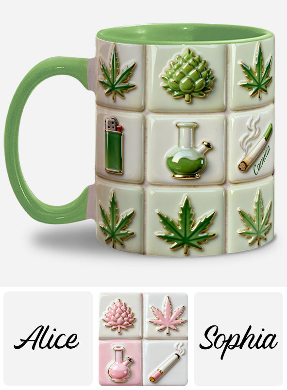 Green Magic Leaf - Personalized Weed Accent Mug