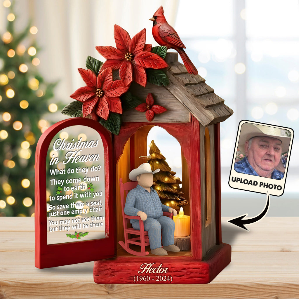 Christmas In Heaven - Personalized Memorial Custom Shaped Acrylic Plaque