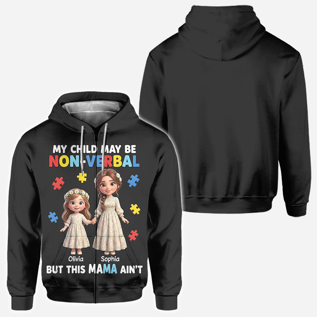 Maman fière d'un enfant autiste - T-shirt personnalisé de sensibilisation à l'autisme