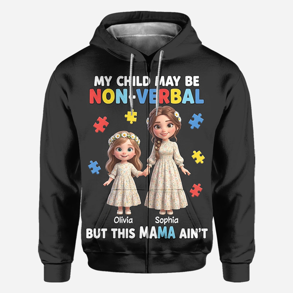 Maman fière d'un enfant autiste - T-shirt personnalisé de sensibilisation à l'autisme