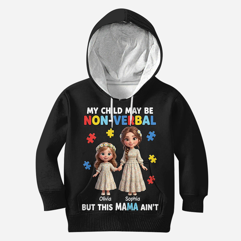 Maman fière d'un enfant autiste - T-shirt personnalisé de sensibilisation à l'autisme