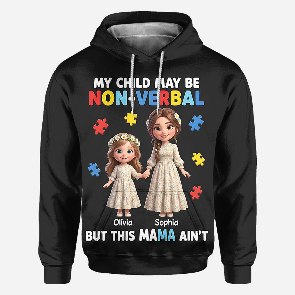 Maman fière d'un enfant autiste - T-shirt personnalisé de sensibilisation à l'autisme