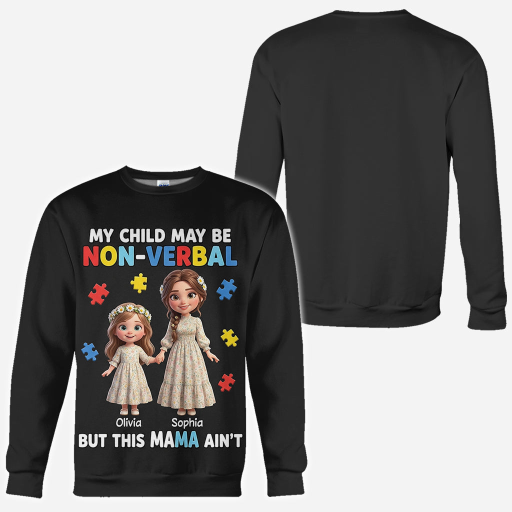 Maman fière d'un enfant autiste - T-shirt personnalisé de sensibilisation à l'autisme