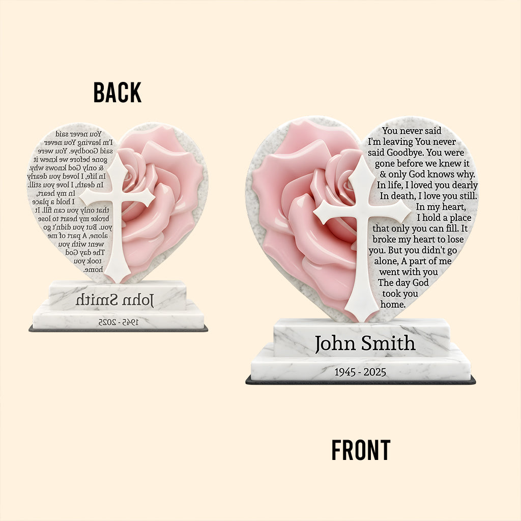 Missing You Always - The Day God Took You Home - Personalized Memorial Custom Shaped Acrylic Plaque