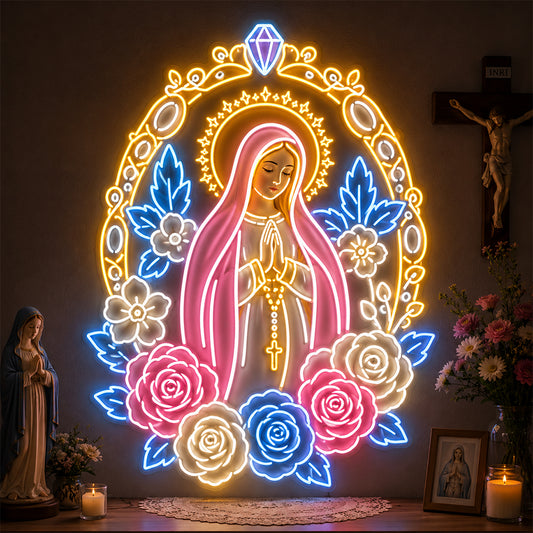 Glaube - Personalisierte Christliche Neon LED Lichtsignatur