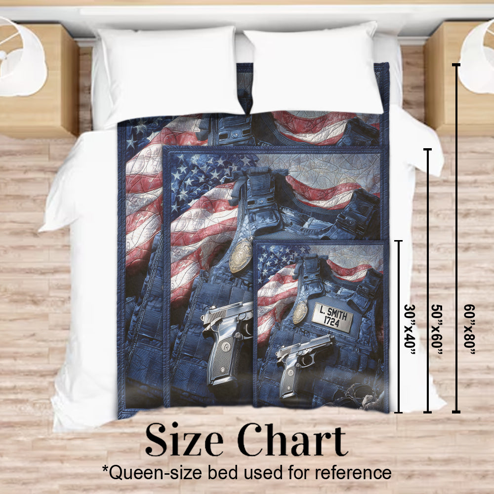 Dienen und Schützen – Personalisierte Polizeibeamtendecke