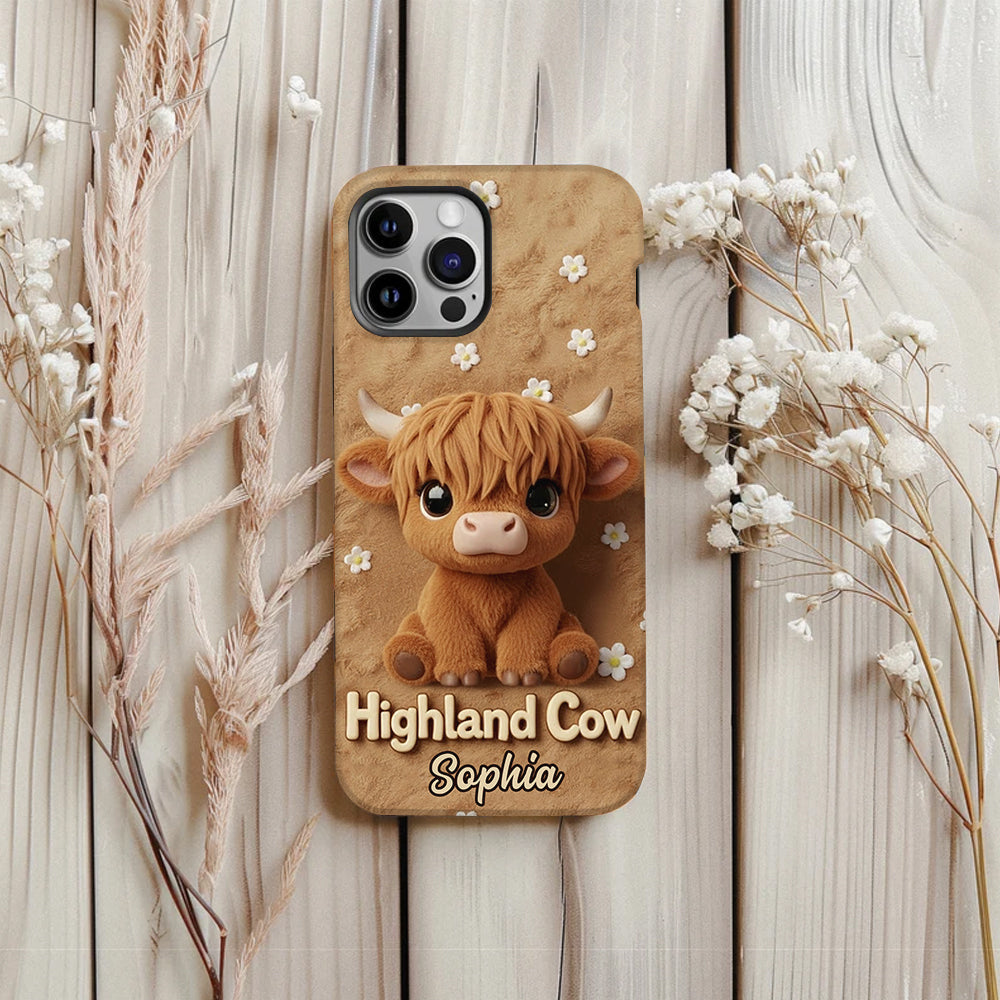 Just A Girl Who Loves Highland Cows - Personalized Highland Cow Full Print Phone Case