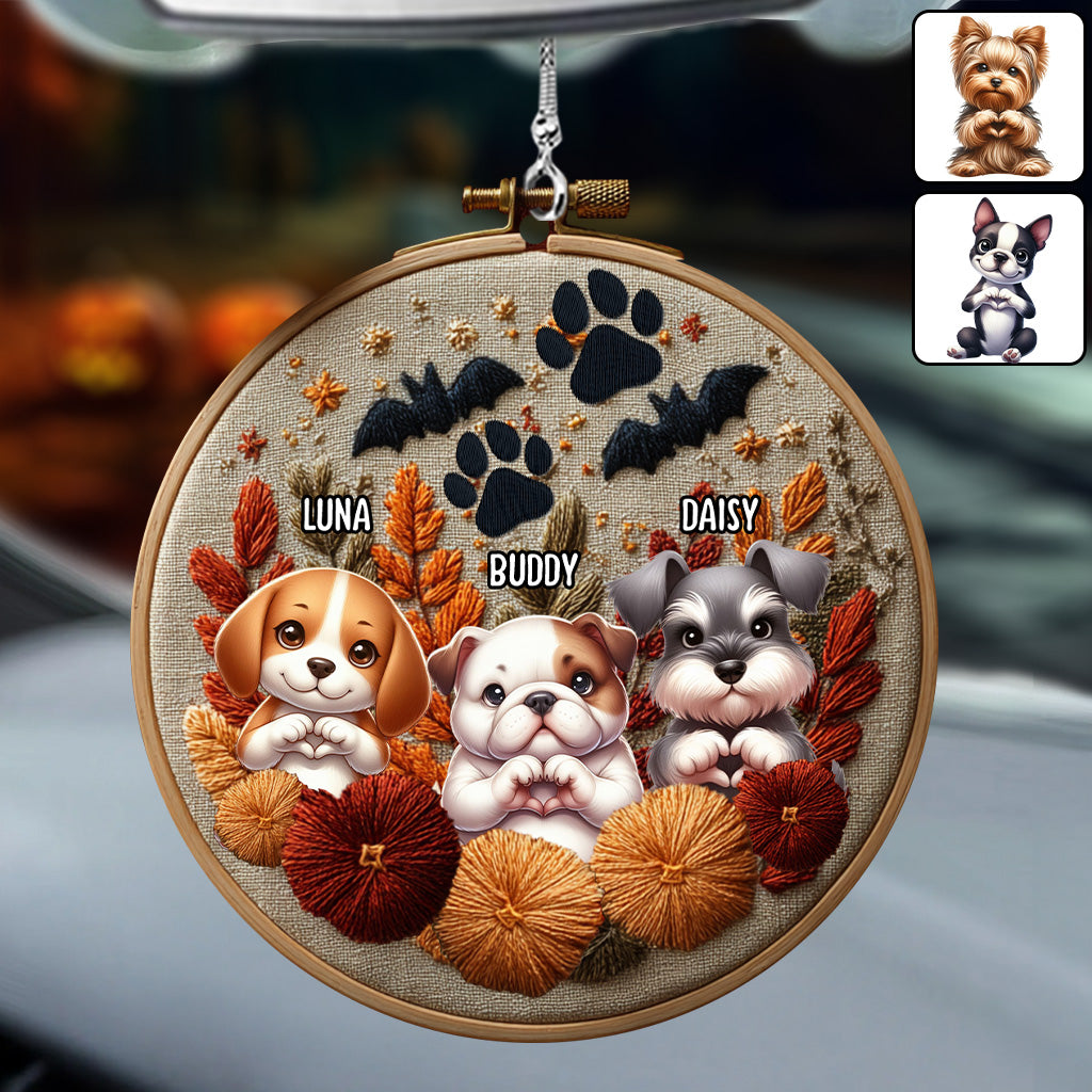 Tis The Season - Personalized Dog Car Ornament
