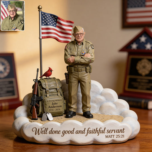 Plaque Acrylique Personnalisée en Hommage Militaire - Vétéran